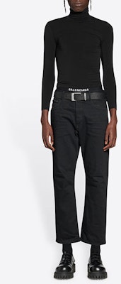 Balenciaga FW22 Jeans Hitam Loose Fit Straight-Leg. 697830TBP471029 Shop Balenciaga FW22 Jeans Hitam Loose Fit Straight-Leg. 697830TBP471029