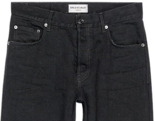 Balenciaga FW22 Jeans Hitam Loose Fit Straight-Leg. 697830TBP471029 Details for Balenciaga FW22 Jeans Hitam Loose Fit Straight-Leg. 697830TBP471029
