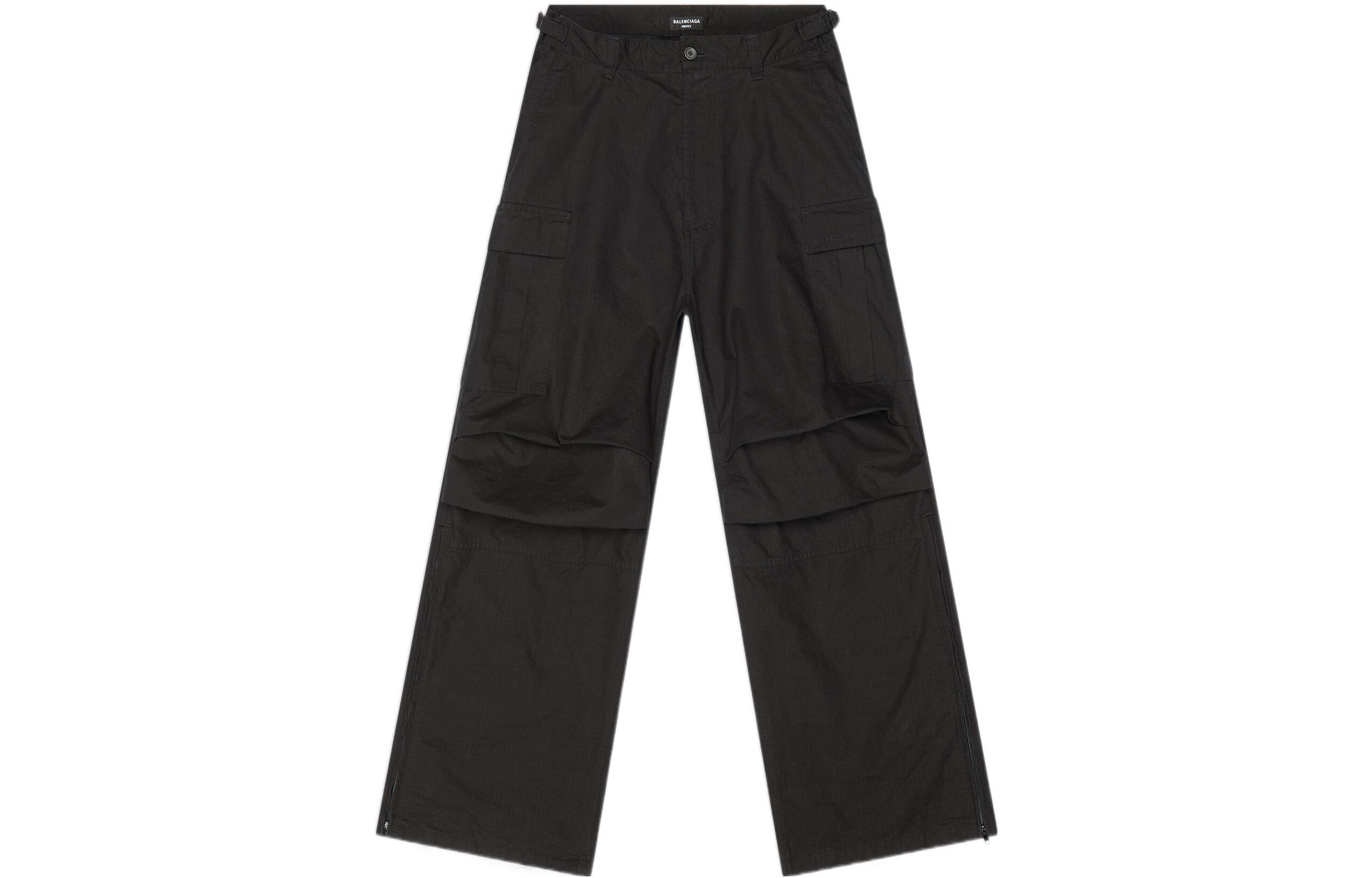 Balenciaga FW22  Black Low-Waist Cargo Pants with Pockets 704704TKP271000