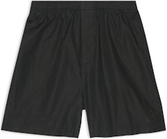 Balenciaga FW22 Black Solid Straight-fit Elastic Shorts. 706095TYB181000 Balenciaga FW22 Black Solid Straight-fit Elastic Shorts. 706095TYB181000