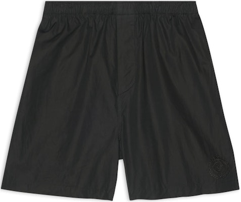 발렌시아가 FW22 블랙 솔리드 스트레이트 핏 엘라스틱 쇼츠. 706095TYB181000 Order 발렌시아가 FW22 블랙 솔리드 스트레이트 핏 엘라스틱 쇼츠. 706095TYB181000