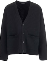 Balenciaga FW22 Black V-Neck Single-Breasted Knit Sweater 720058T16611000 Balenciaga FW22 Black V-Neck Single-Breasted Knit Sweater 720058T16611000