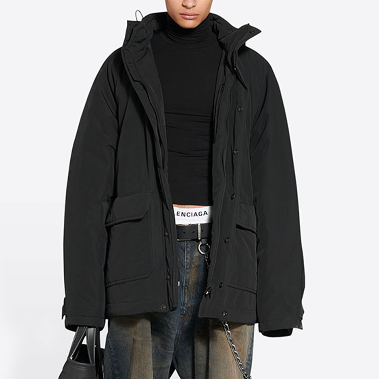 Balenciaga FW22  Black Zip-Up Hoodie Jacket Oversized Fit. 704548TMO171000 圖 5