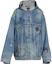 Order Balenciaga FW22 Blue Graffiti Print Denim Hooded Jacket. 719315TNW56-4268
