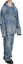 Lookbook Balenciaga FW22 Blue Graffiti Print Denim Hooded Jacket. 719315TNW56-4268