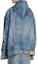 Purchase Balenciaga FW22 Blue Graffiti Print Denim Hooded Jacket. 719315TNW56-4268