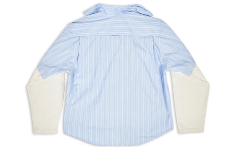 Balenciaga FW22  Blue Striped Contrast Layered Button-Up Shirt. 699227TNM063965 圖 3