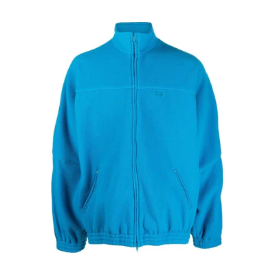 Balenciaga FW22 Blue Zip-Up Jacket Oversized Fit Long Sleeve Outerwear 719865TNQ064407
