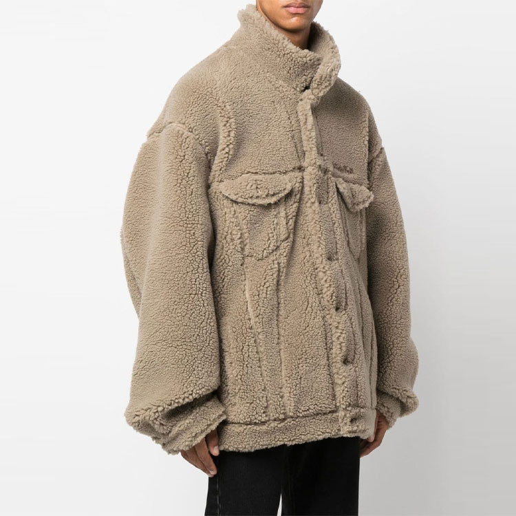 Balenciaga FW22  Brown High-Neck Single-Breasted Jacket 704464TMQ269577 圖 5