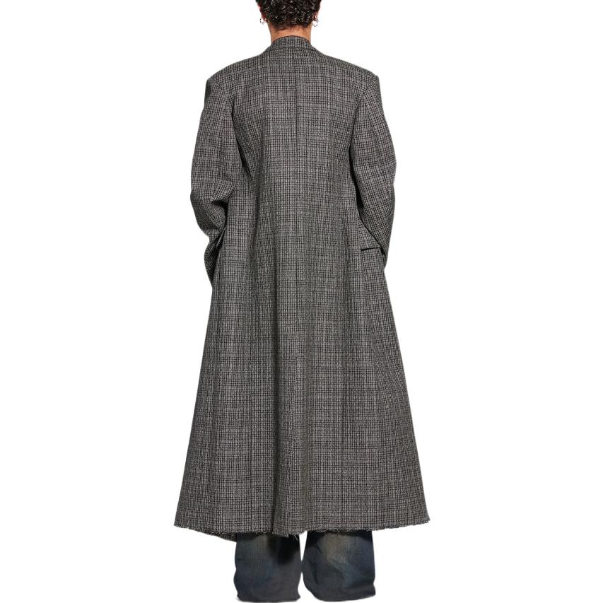 Purchase バレンシアガ FW22 チェック柄ストレートカットシングルブレストコート 704488TMU021070
