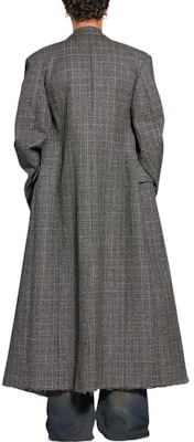 バレンシアガ FW22 チェック柄ストレートカットシングルブレストコート 704488TMU021070 Purchase バレンシアガ FW22 チェック柄ストレートカットシングルブレストコート 704488TMU021070