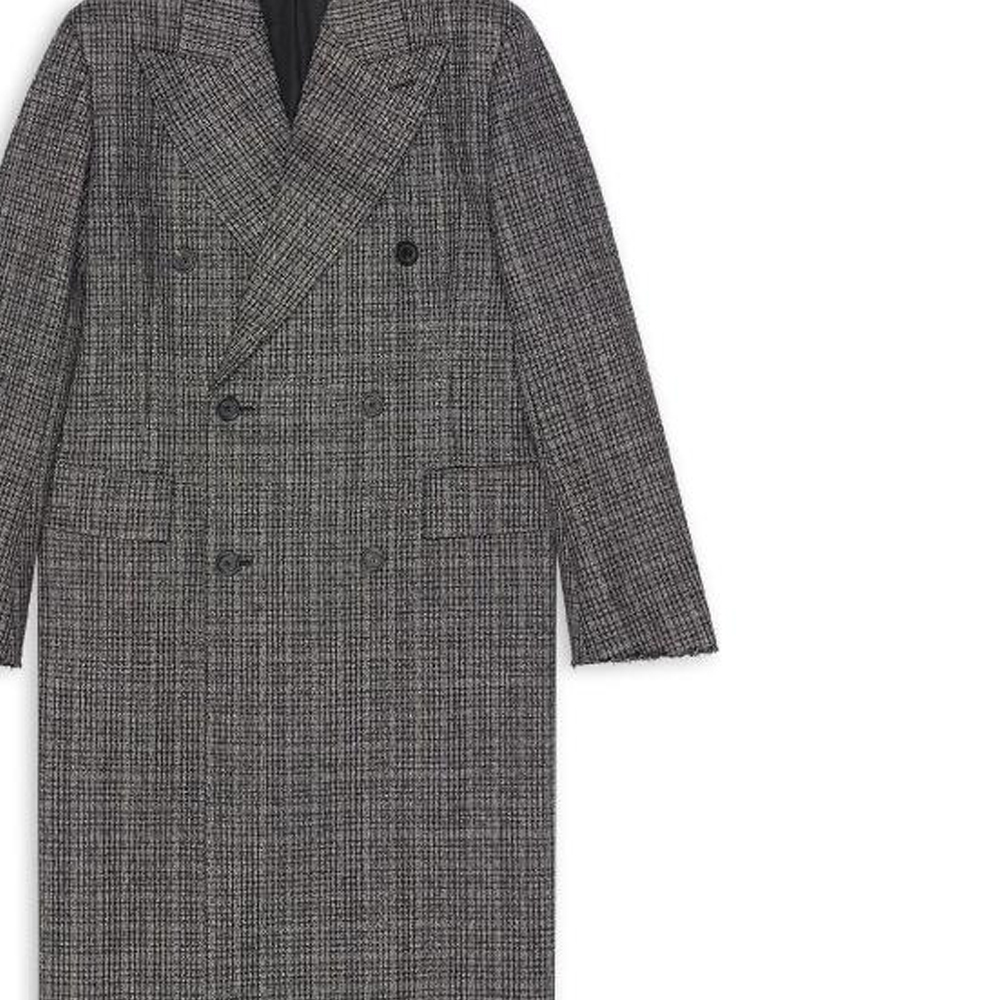 Details for バレンシアガ FW22 チェック柄ストレートカットシングルブレストコート 704488TMU021070