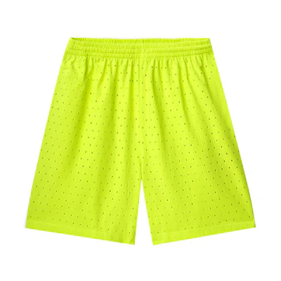 Balenciaga FW22 Green Mesh Loose Fit Casual Shorts. 674591TMVD47204