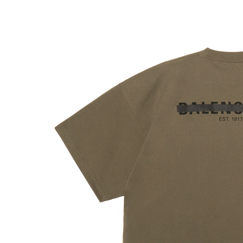 Sizing Balenciaga FW22  Logo Print Oversized Tee Military Green. 694576TMVJ62930