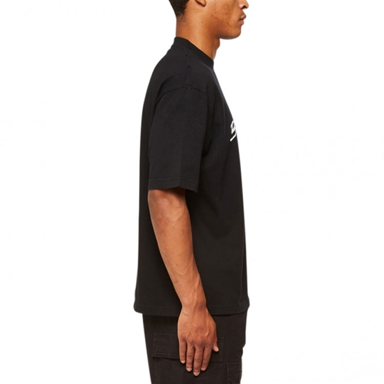 Balenciaga FW22  Loose Fit Script Logo Black Short Sleeve T-Shirt. 612966TMVB41070 圖 7