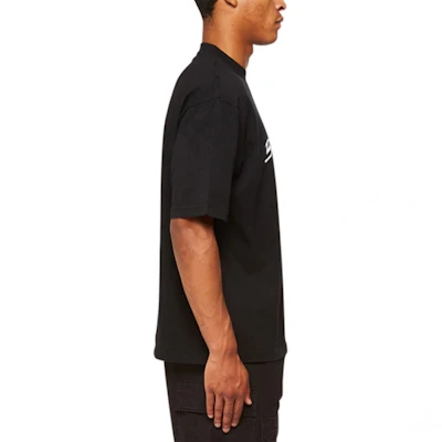 巴黎世家FW22 寬鬆版手寫Logo黑色短袖T恤 612966TMVB41070 Sizing 巴黎世家FW22 寬鬆版手寫Logo黑色短袖T恤 612966TMVB41070