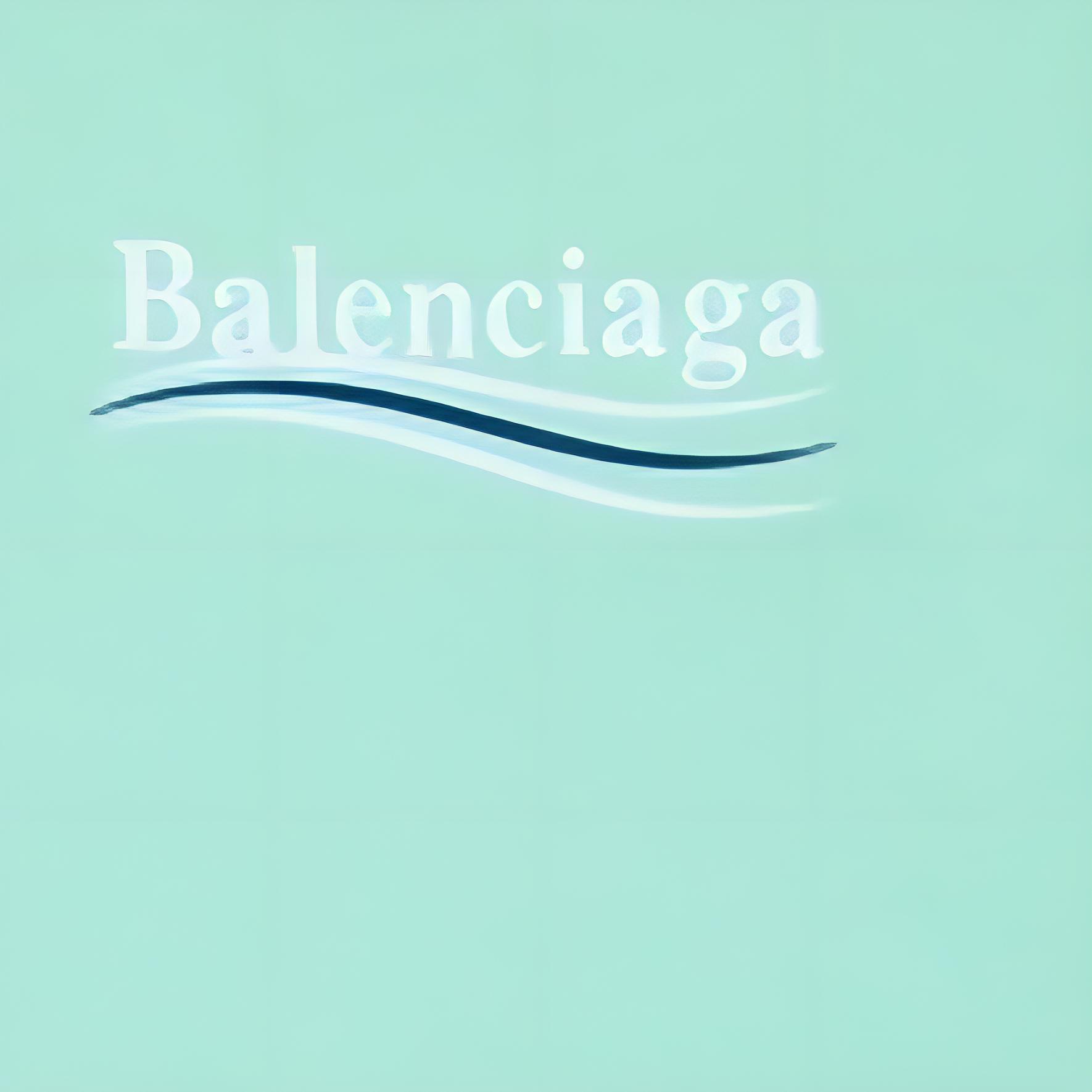 Balenciaga FW22  Mint Green Logo Oversized Crewneck T-Shirt. 641675TKVJ13461 圖 5