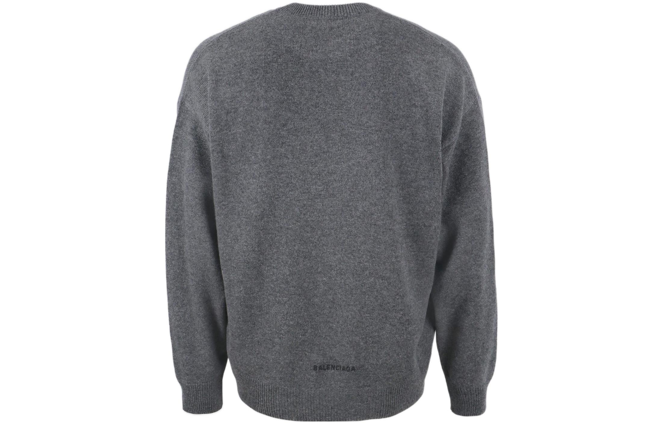 Balenciaga FW22  Oversized Crewneck Cashmere Sweater Grey. 721468T41241100 圖 3