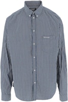 Balenciaga FW22 Oversized Plaid Long Sleeve Shirt Blue. 690340TMM373768 Balenciaga FW22 Oversized Plaid Long Sleeve Shirt Blue. 690340TMM373768