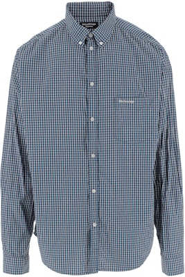 Balenciaga FW22 Oversized Plaid Long Sleeve Shirt Blue. 690340TMM373768 Buy Balenciaga FW22 Oversized Plaid Long Sleeve Shirt Blue. 690340TMM373768