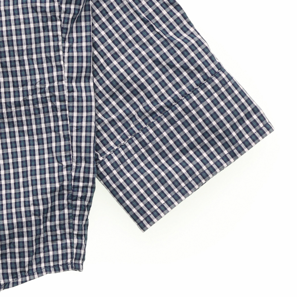 Details for Balenciaga FW22  Oversized Plaid Long Sleeve Shirt Blue. 690340TMM373768