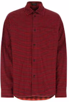 Balenciaga FW22 Red Checkered Print Long-Sleeve Shirt Regular Fit 720105TNM236400 Balenciaga FW22 Red Checkered Print Long-Sleeve Shirt Regular Fit 720105TNM236400