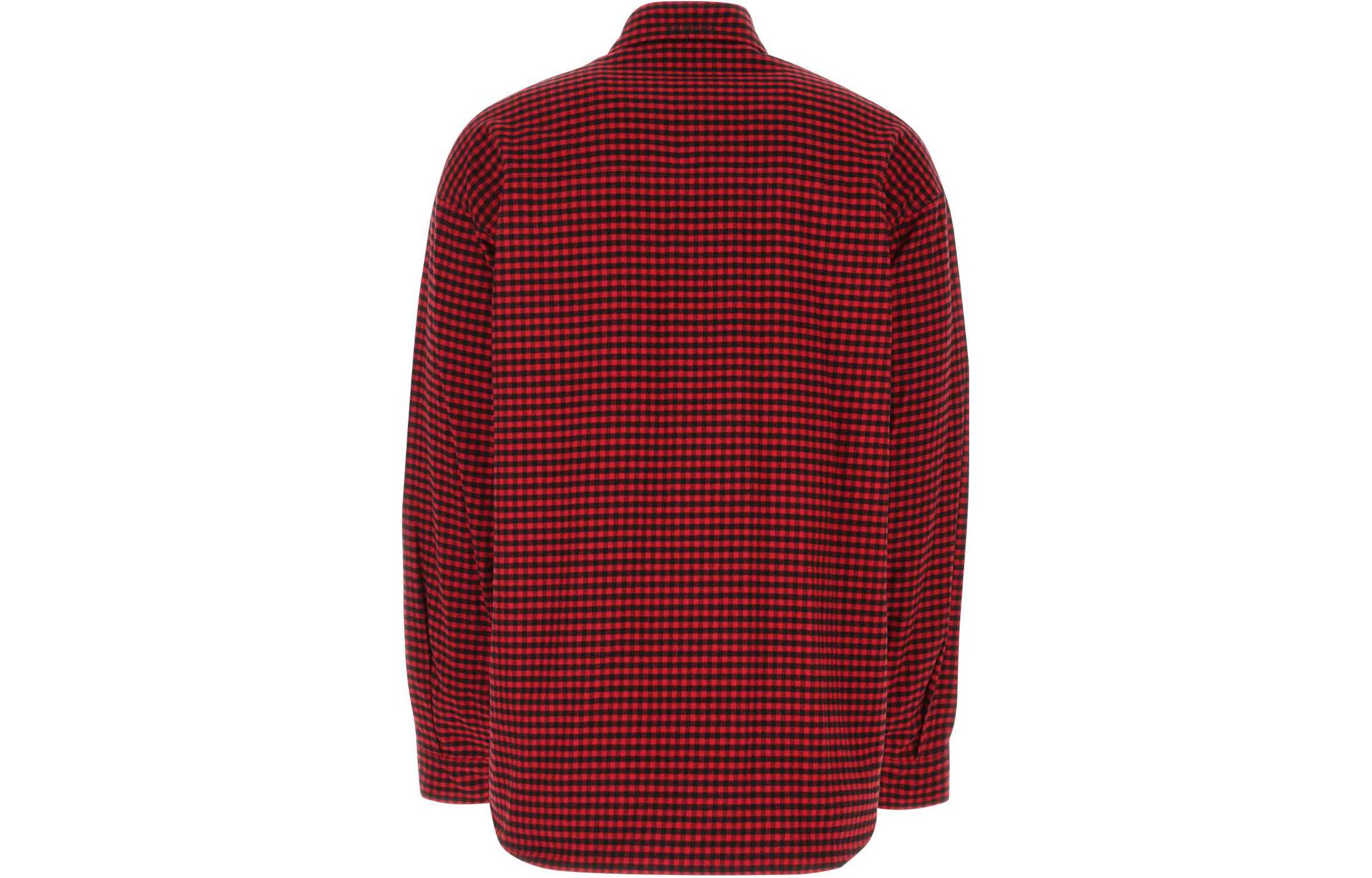 Lookbook 발렌시아가 FW22 레드 체크 프린트 긴팔 셔츠 레귤러 핏 720105TNM236400
