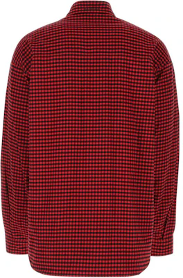 발렌시아가 FW22 레드 체크 프린트 긴팔 셔츠 레귤러 핏 720105TNM236400 Lookbook 발렌시아가 FW22 레드 체크 프린트 긴팔 셔츠 레귤러 핏 720105TNM236400