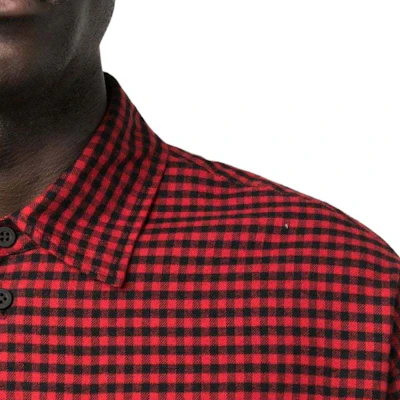 발렌시아가 FW22 레드 체크 프린트 긴팔 셔츠 레귤러 핏 720105TNM236400 Sizing 발렌시아가 FW22 레드 체크 프린트 긴팔 셔츠 레귤러 핏 720105TNM236400