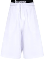 Balenciaga FW22 White Logo Mesh Knit Casual Shorts. 6983174C0B49000 Balenciaga FW22 White Logo Mesh Knit Casual Shorts. 6983174C0B49000