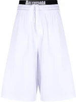 Order Balenciaga FW22 White Logo Mesh Knit Casual Shorts. 6983174C0B49000