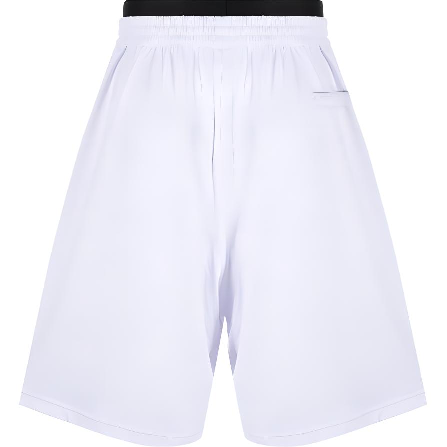 Lookbook Balenciaga FW22  White Logo Mesh Knit Casual Shorts. 6983174C0B49000