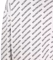 Sizing Balenciaga FW22 All-Over Logo Jacquard Crewneck Sweater White . 702952T32339054