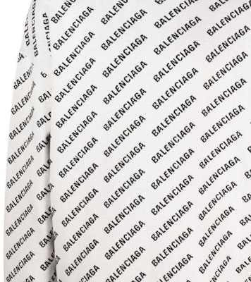 巴黎世家 FW22 全版Logo提花圓領毛衣 白色 702952T32339054 Sizing 巴黎世家 FW22 全版Logo提花圓領毛衣 白色 702952T32339054