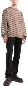 Balenciaga FW22 全版Logo寬鬆版棕色長袖針織毛衣 男女款 705033T32539378 Lookbook Balenciaga FW22 全版Logo寬鬆版棕色長袖針織毛衣 男女款 705033T32539378
