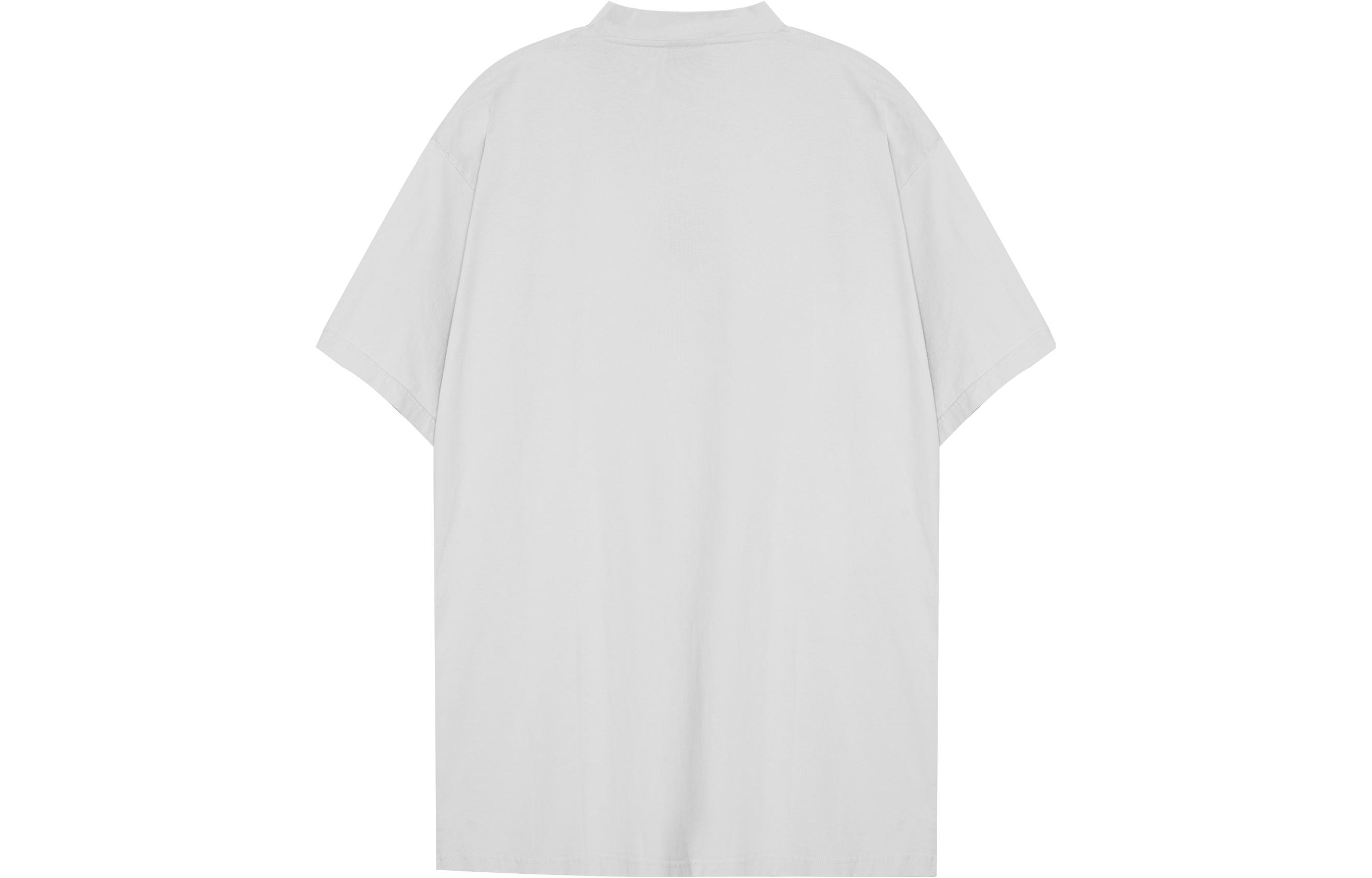 Lookbook 발렌시아가 FW22 비 디퍼런트 애플 로고 오버사이즈 유니섹스 티셔츠 화이트. 712398TNVB39784