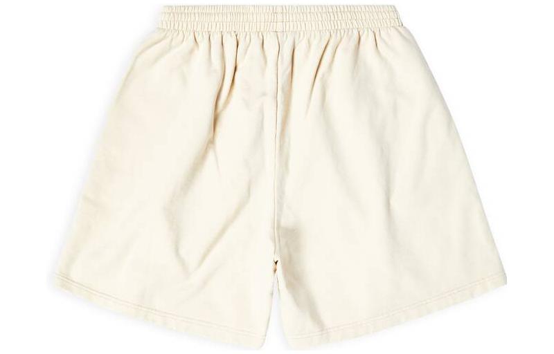 Lookbook Balenciaga FW22 Pantalones Cortos Beige Logo Relaxed Fit con Cintura Elástica Hombre 676137TMVG69069