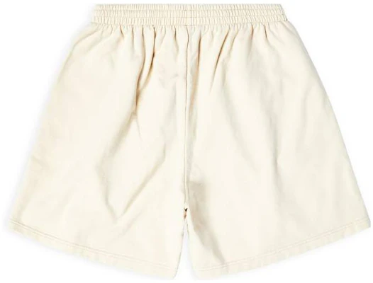 Balenciaga FW22 Pantalones Cortos Beige Logo Relaxed Fit con Cintura Elástica Hombre 676137TMVG69069 Lookbook Balenciaga FW22 Pantalones Cortos Beige Logo Relaxed Fit con Cintura Elástica Hombre 676137TMVG69069