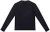 Order Balenciaga FW22 Black Embroidered Long Sleeve Crewneck T-Shirt (Oversized Fit). 6983224C2B41000