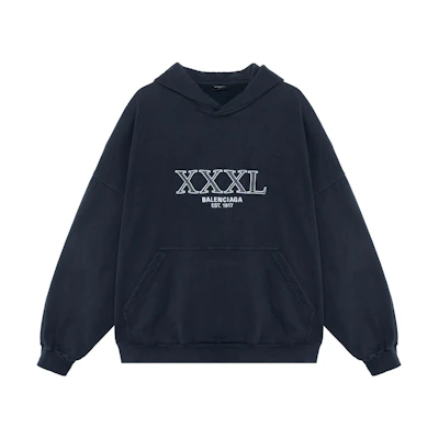 Balenciaga FW22 Black Logo Crewneck Sweatshirt Unisex Couple Style. 713677TNVD91070