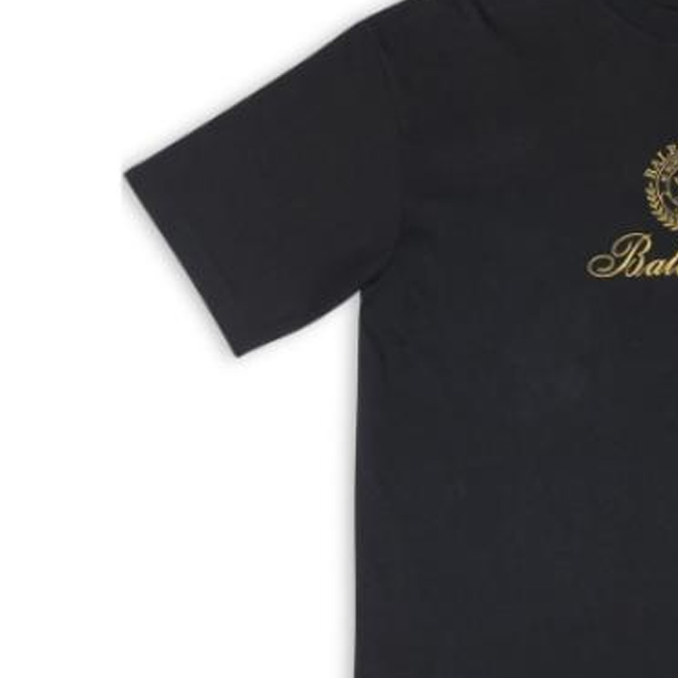 Balenciaga FW22 Black Logo Print Crewneck T-Shirt  Regular Fit Casual Tee 612966TMVL41075 圖 8