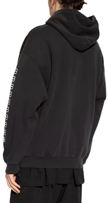 巴黎世家 FW22 黑色印花加大码连帽衫 570811TMVG69034 Shop 巴黎世家 FW22 黑色印花加大码连帽衫 570811TMVG69034