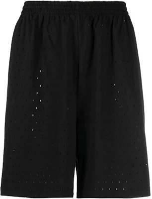巴倫西亞加 FW22 男士黑色網眼寬鬆短褲 674591TMVD41000 Order 巴倫西亞加 FW22 男士黑色網眼寬鬆短褲 674591TMVD41000
