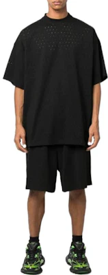 巴倫西亞加 FW22 男士黑色網眼寬鬆短褲 674591TMVD41000 Lookbook 巴倫西亞加 FW22 男士黑色網眼寬鬆短褲 674591TMVD41000