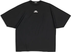Balenciaga FW22 Black Oversized Logo Print T-Shirt Unisex. 704032TMVJ71070 Balenciaga FW22 Black Oversized Logo Print T-Shirt Unisex. 704032TMVJ71070