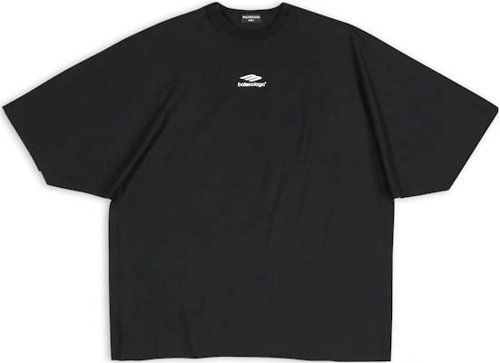 Balenciaga FW22 Baju-T Logo Cetakan Hitam Oversized Uniseks. 704032TMVJ71070 Buy Balenciaga FW22 Baju-T Logo Cetakan Hitam Oversized Uniseks. 704032TMVJ71070