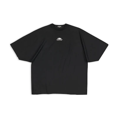 Balenciaga FW22 Black Oversized Logo Print T-Shirt Unisex. 704032TMVJ71070