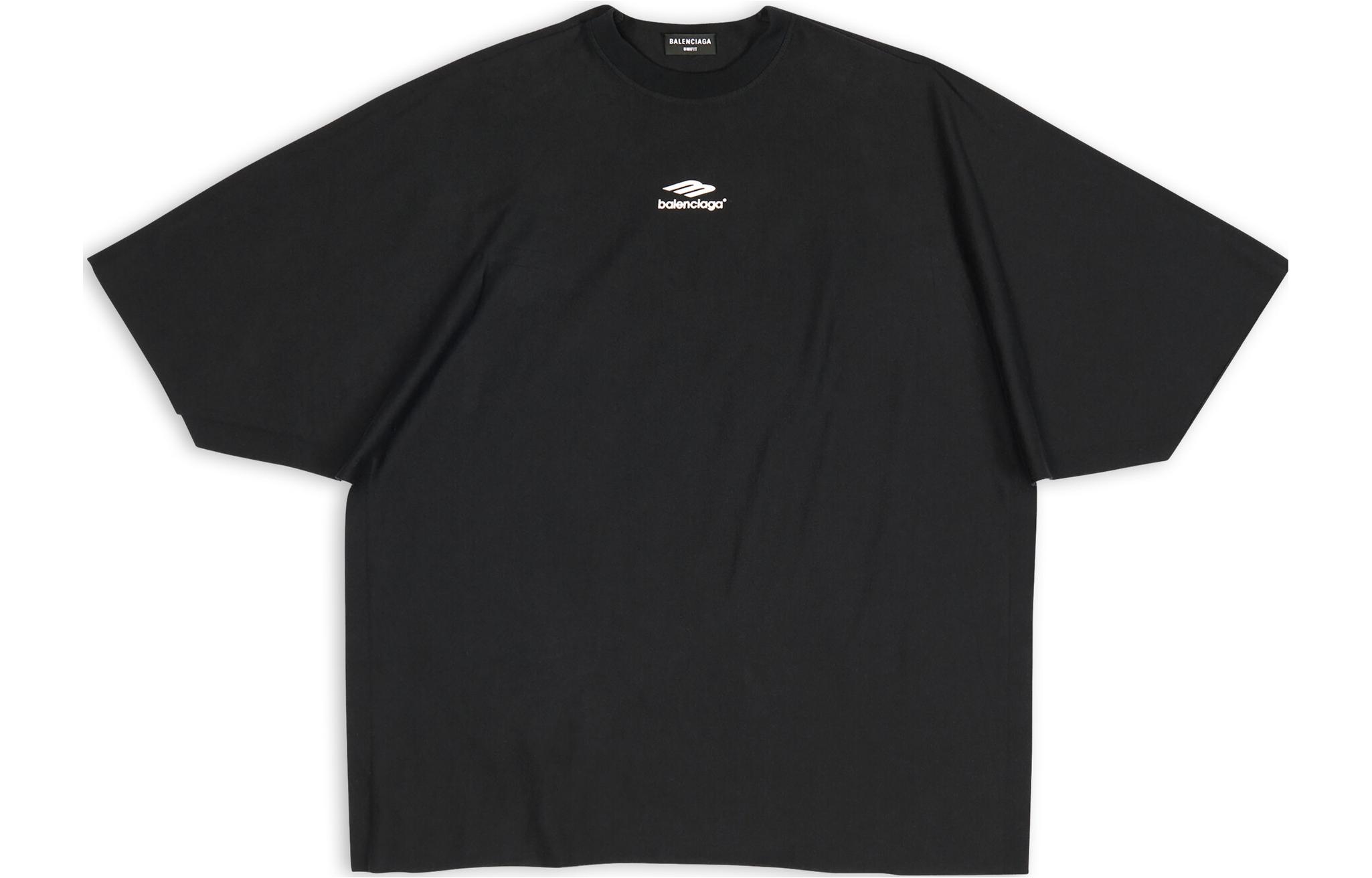 Balenciaga FW22 Black Oversized Logo Print T-Shirt Unisex. 704032TMVJ71070 圖 2