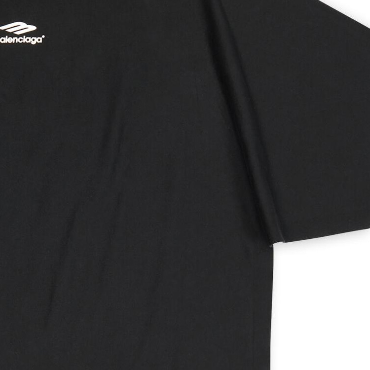 Balenciaga FW22 Black Oversized Logo Print T-Shirt Unisex. 704032TMVJ71070 圖 8