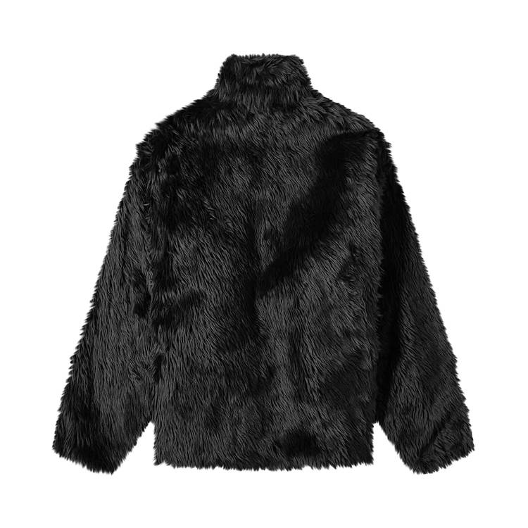 Balenciaga FW22 Black Solid Color Fleece High Collar Jacket 681818TNQ021000